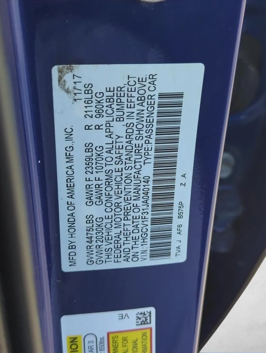 2018 Honda Accord Sedan Sport 1.5T CVT photo 2