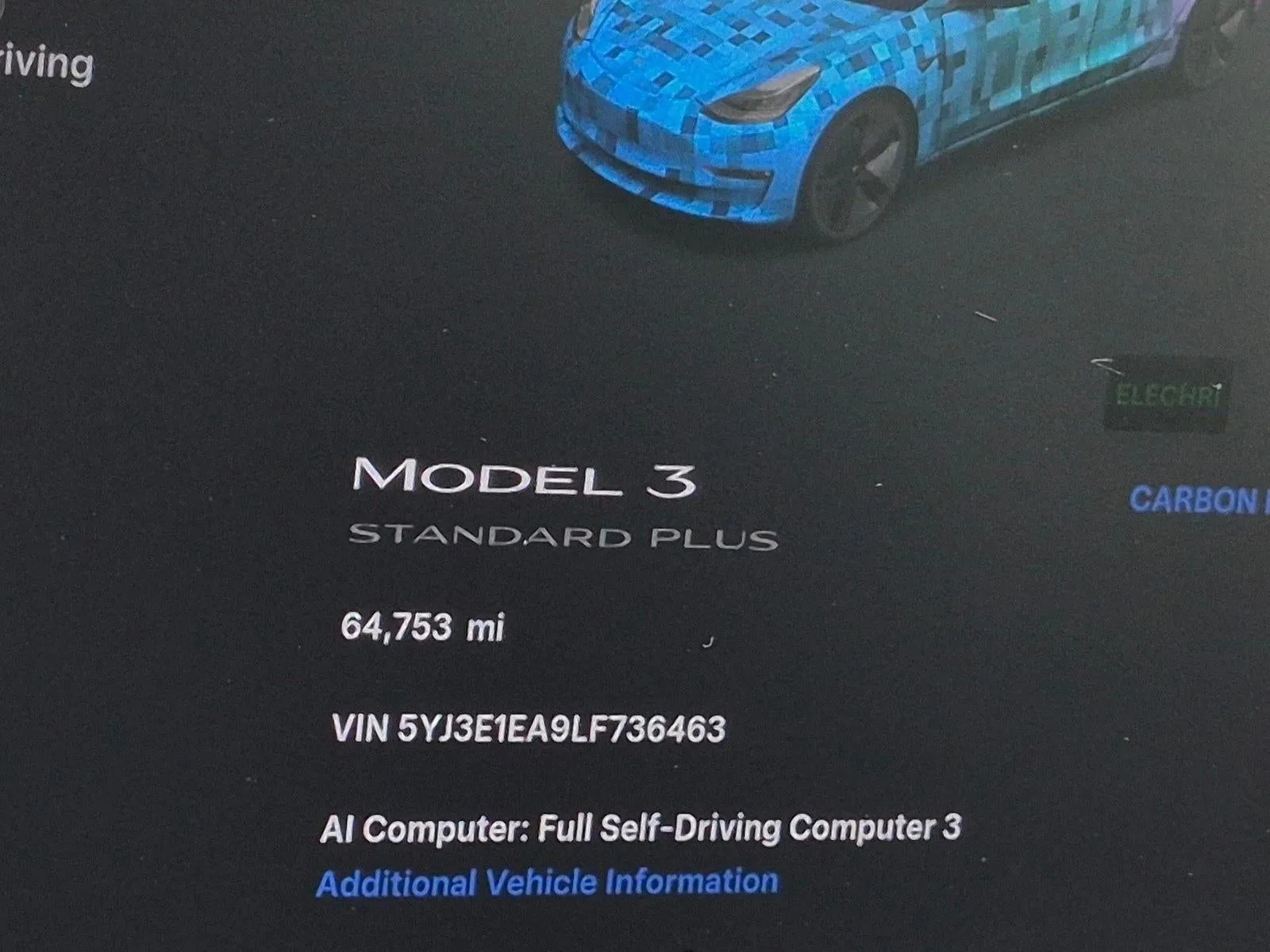 2020 Tesla Model 3 Standard Range Plus RWD photo 10
