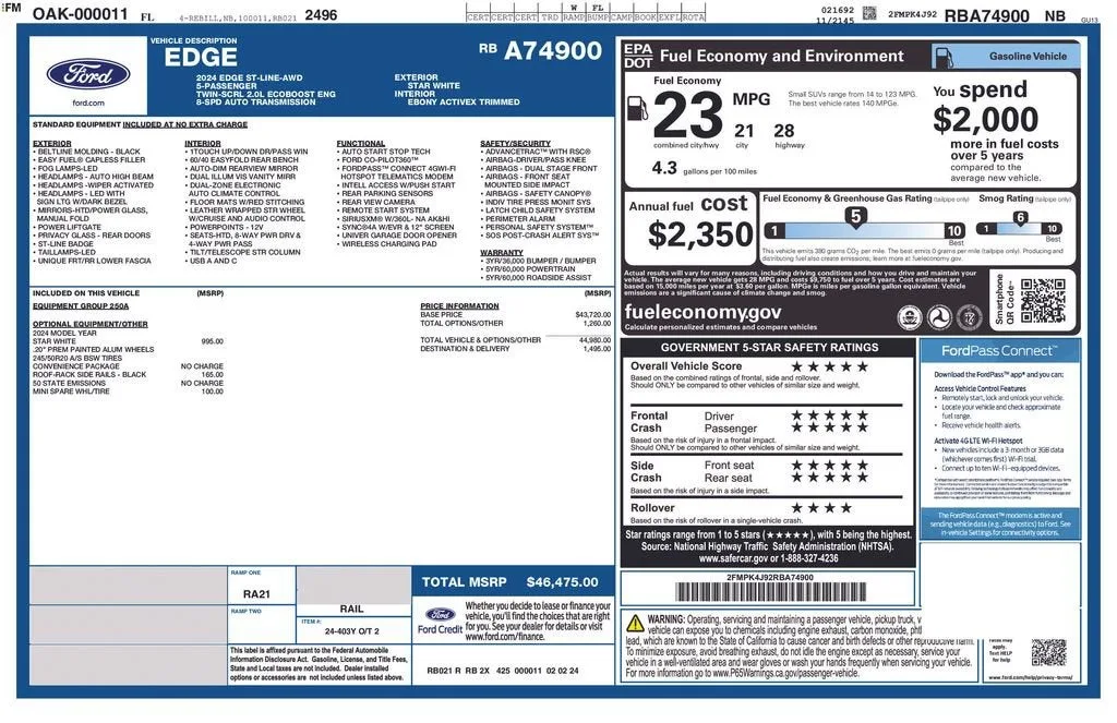 2024 Ford Edge ST-Line photo 6