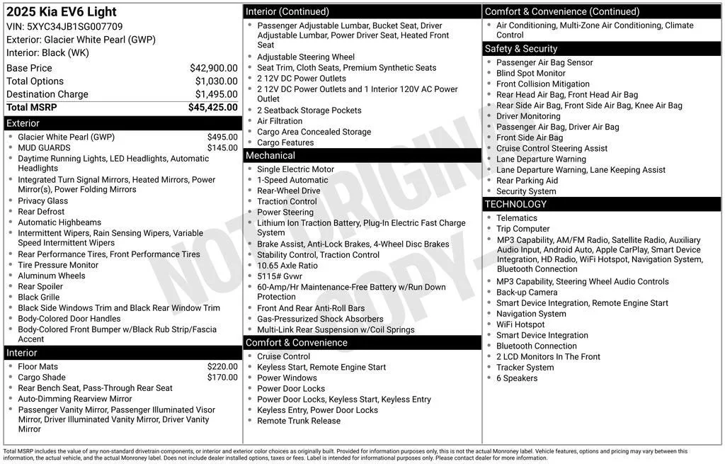 2025 Kia EV6 Light RWD photo 6