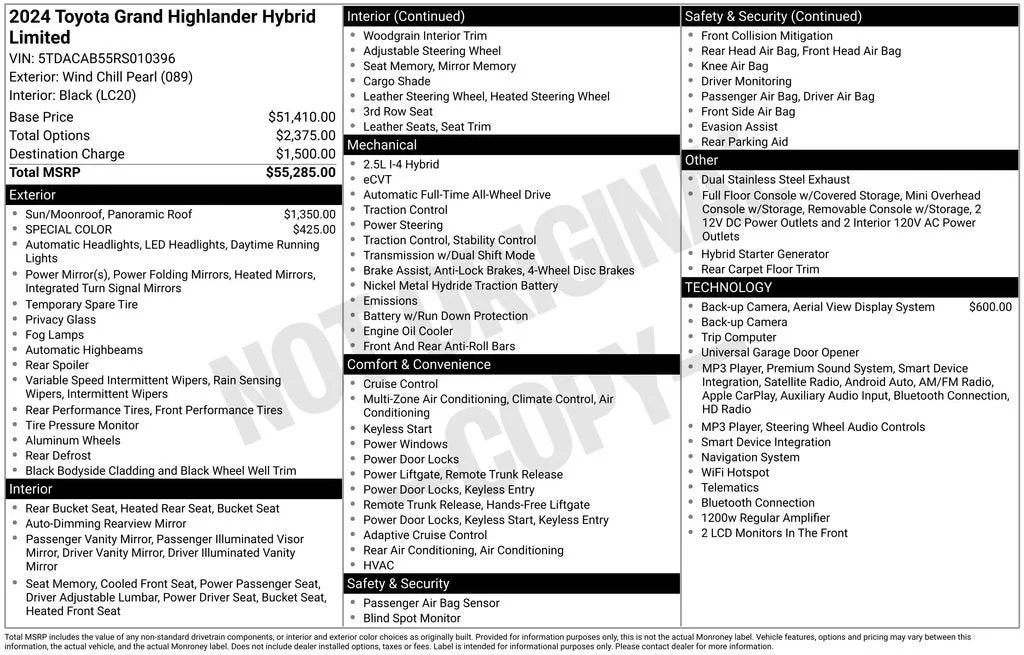 2024 Toyota Grand Highlander Hybrid Limited photo 6