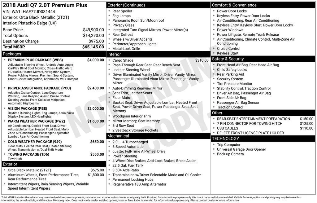 2018 Audi Q7 2.0T Premium photo 6