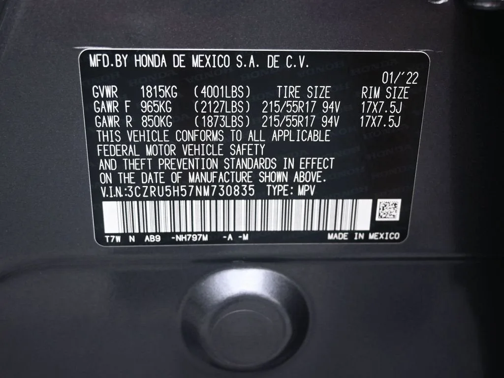 2022 Honda HR-V 2WD EX photo 9