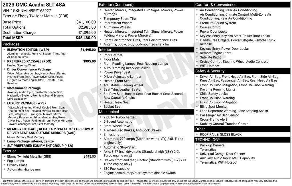 2023 GMC Acadia SLT photo 6