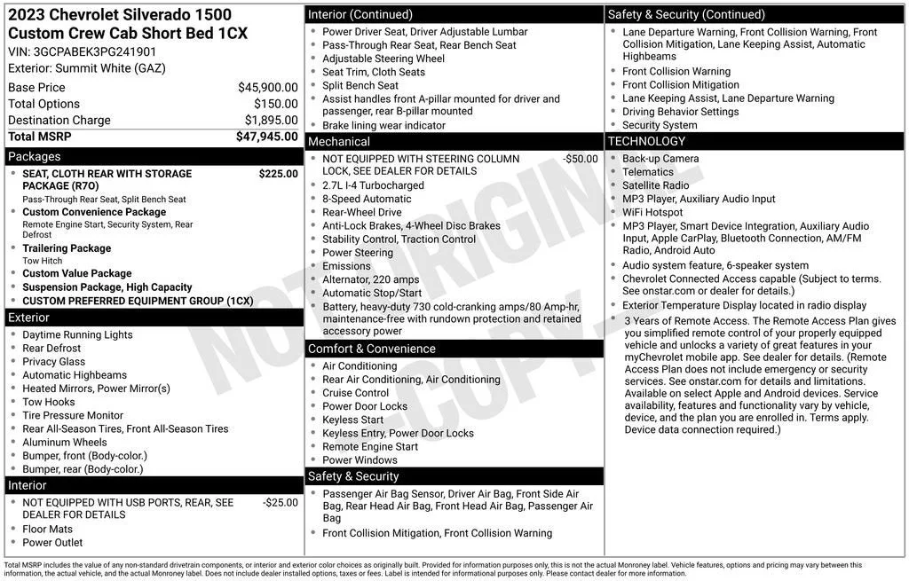 2023 Chevrolet Silverado 1500 Custom photo 6