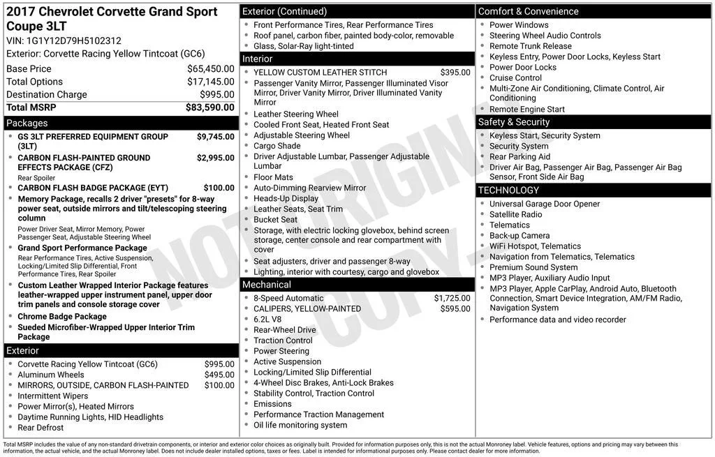 2017 Chevrolet Corvette Grand Sport Grand Sport 3LT photo 6