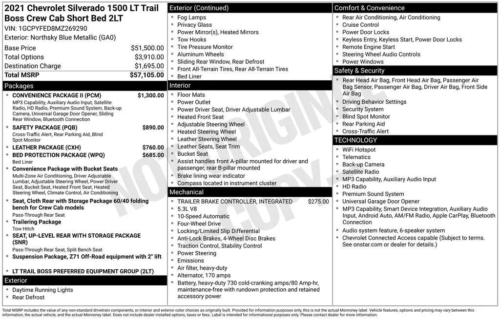 2021 Chevrolet Silverado 1500 LT Trail Boss photo 6