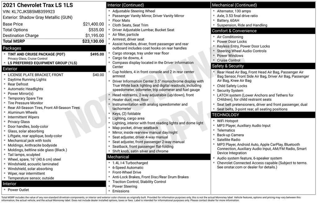 2021 Chevrolet Trax LS photo 6