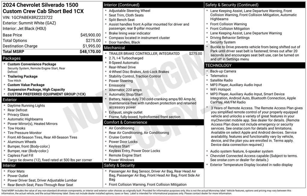 2024 Chevrolet Silverado 1500 Custom photo 6