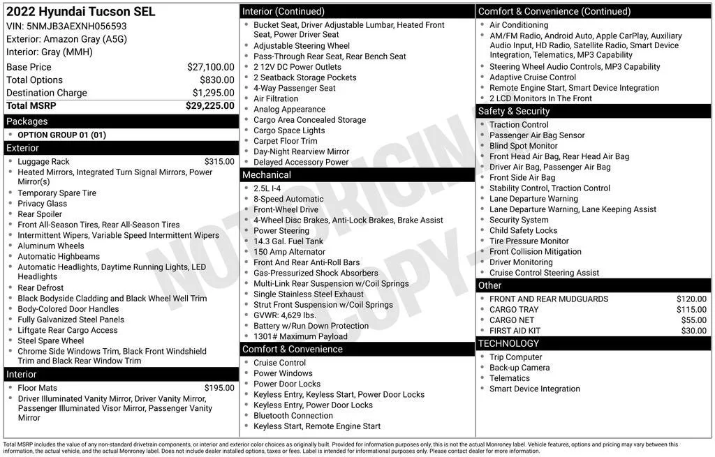 2022 Hyundai Tucson SEL photo 6
