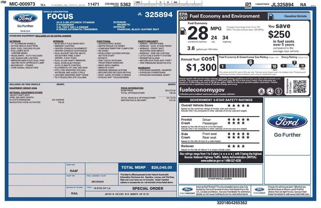 2018 Ford Focus Titanium photo 6