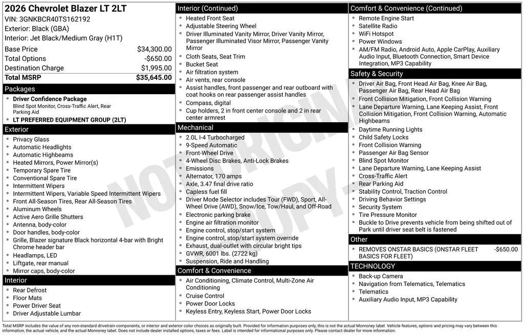 2026 Chevrolet Blazer 2LT photo 6
