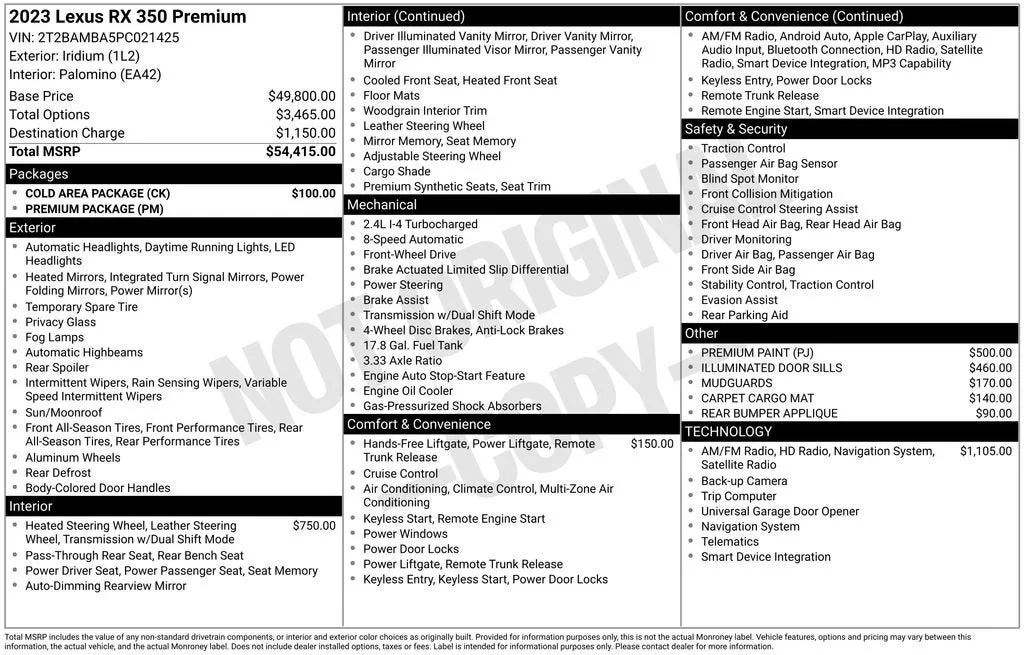 2023 Lexus RX 350 Premium photo 6