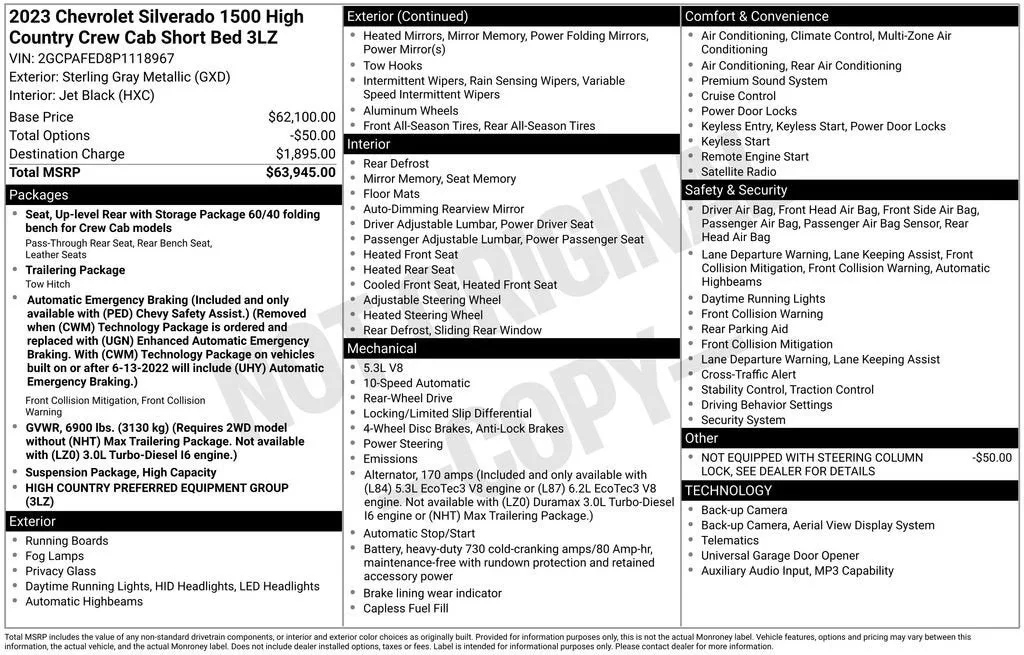 2023 Chevrolet Silverado 1500 High Country photo 6