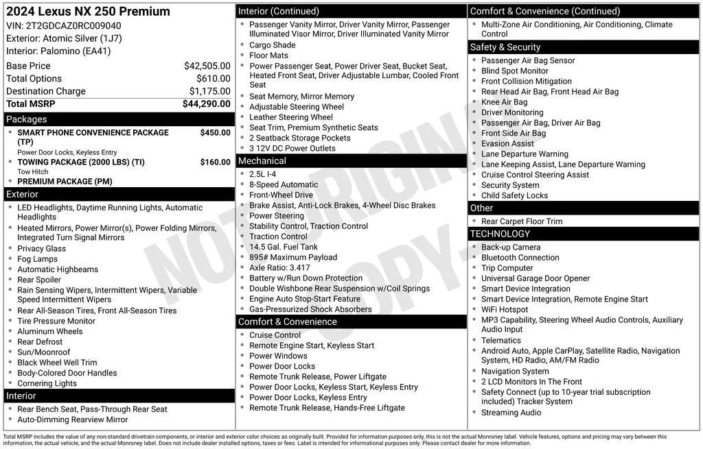 2024 Lexus NX NX 250 Premium photo 6