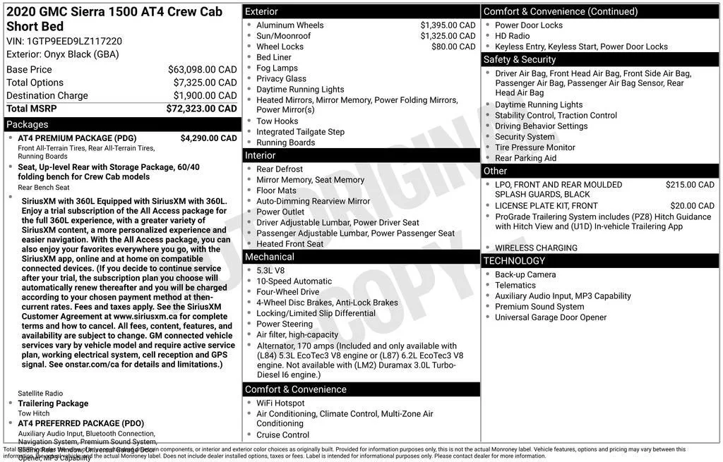 2020 GMC Sierra 1500 AT4 photo 6