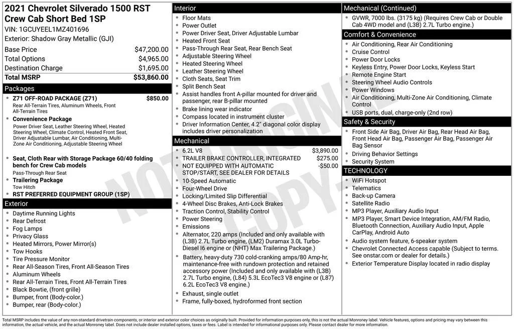 2021 Chevrolet Silverado 1500 RST photo 6
