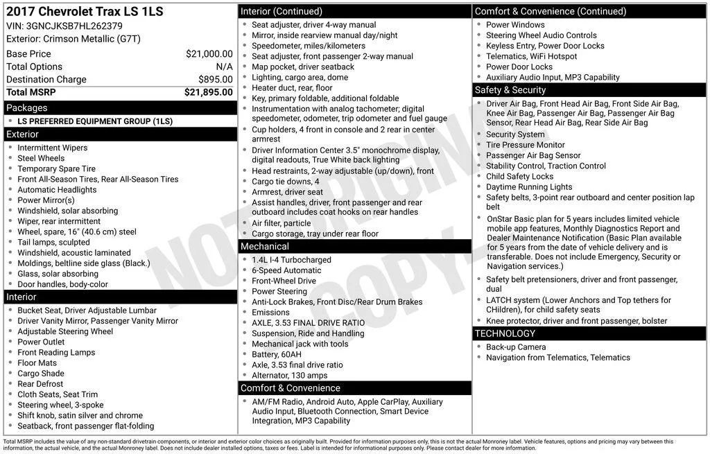 2017 Chevrolet Trax LS photo 6
