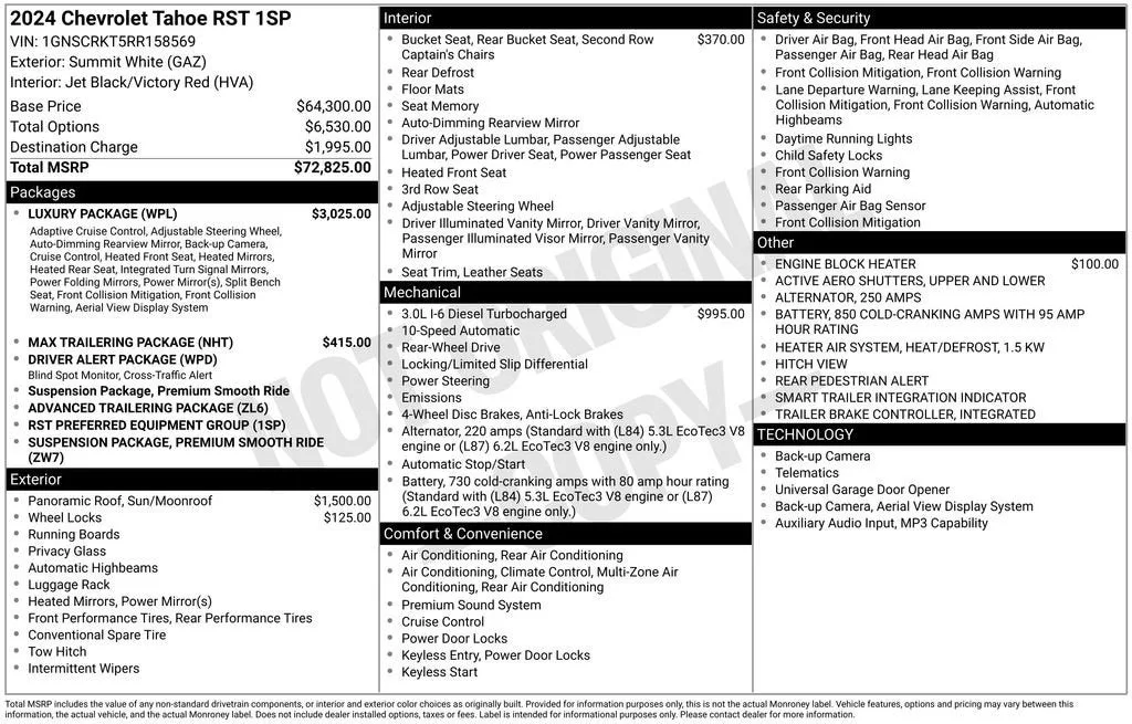 2024 Chevrolet Tahoe RST photo 6