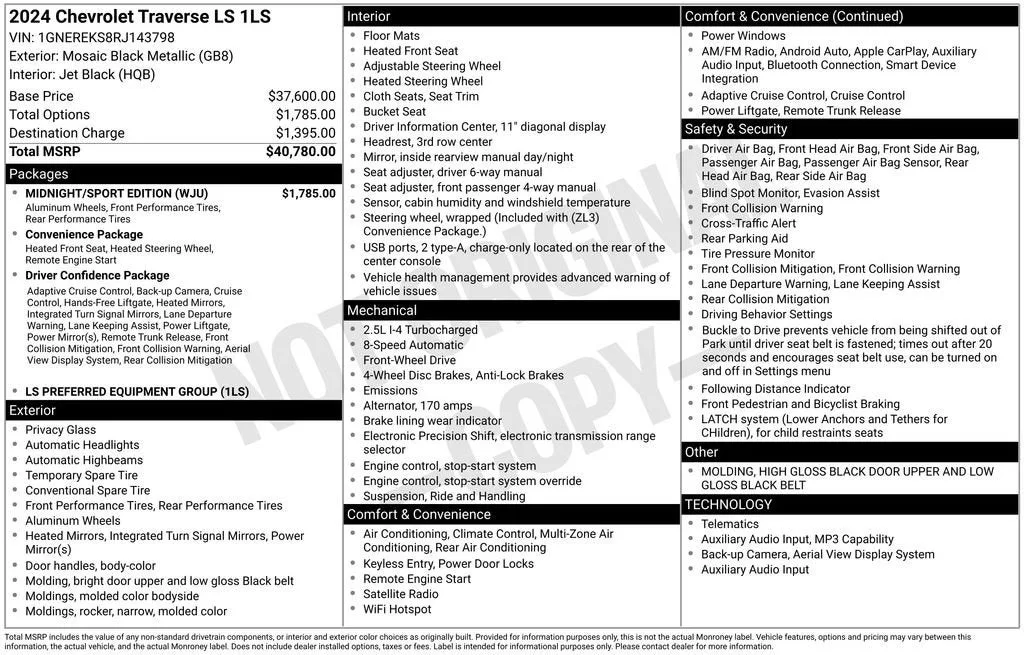 2024 Chevrolet Traverse LS photo 6