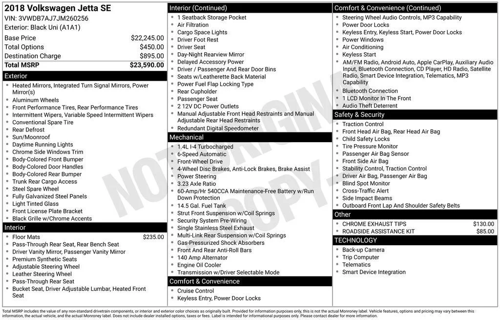 2018 Volkswagen Jetta 1.4T SE photo 6