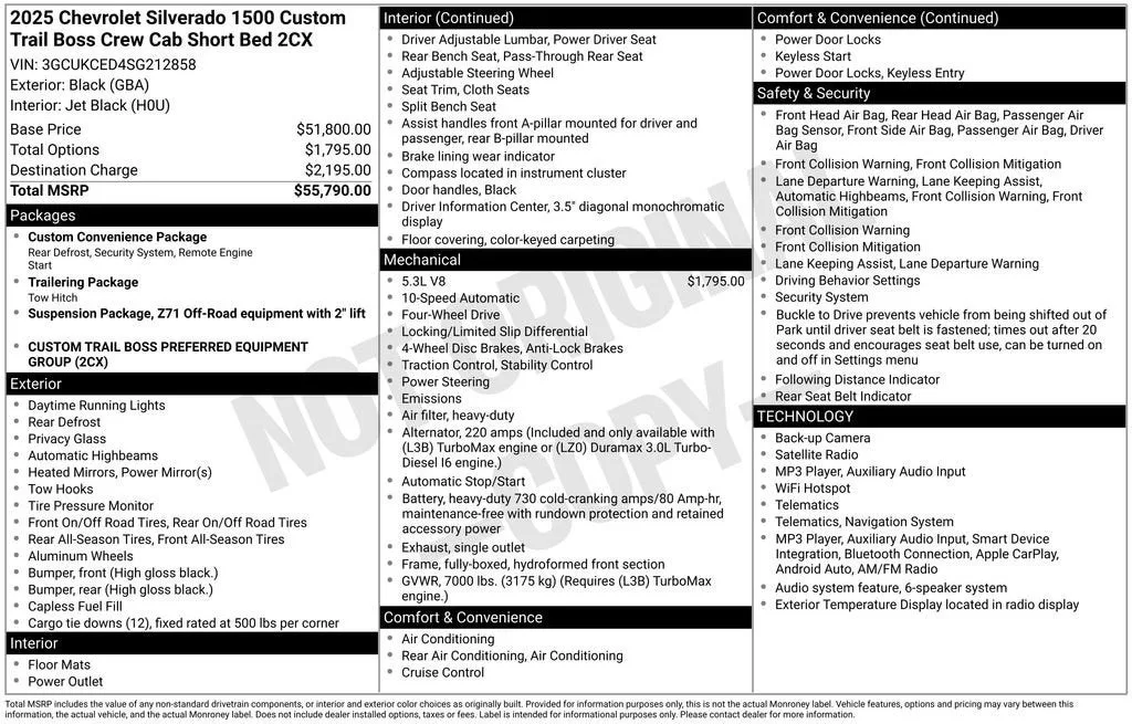 2025 Chevrolet Silverado 1500 Custom Trail Boss photo 6