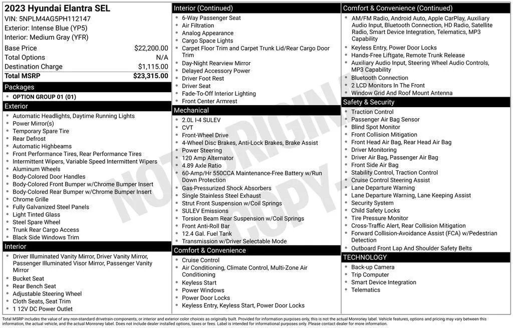 2023 Hyundai Elantra SEL photo 6