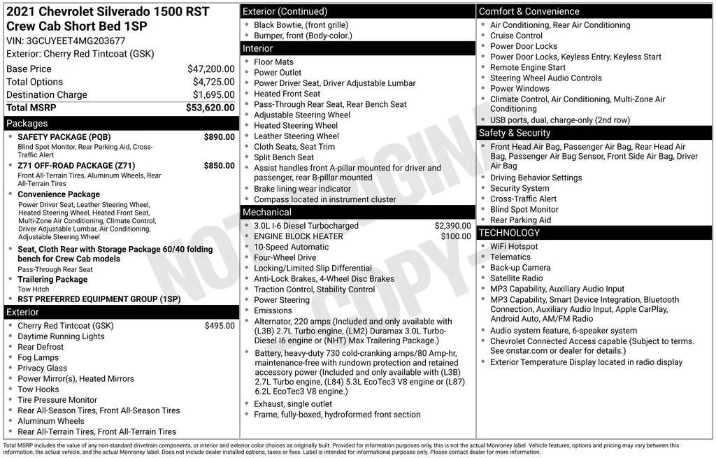 2021 Chevrolet Silverado 1500 RST photo 6