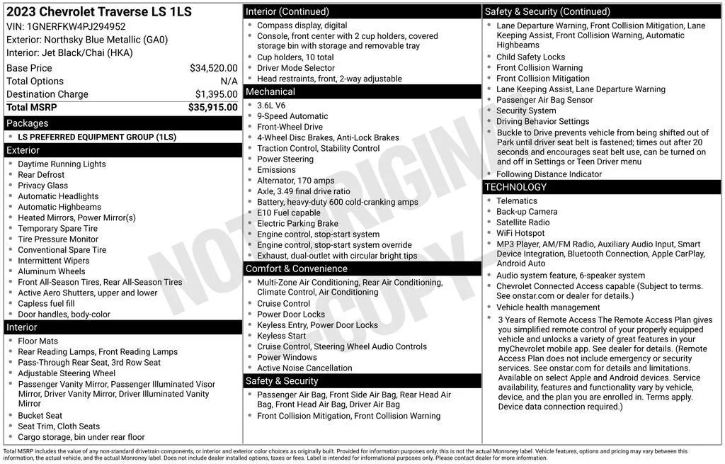 2023 Chevrolet Traverse LS photo 6
