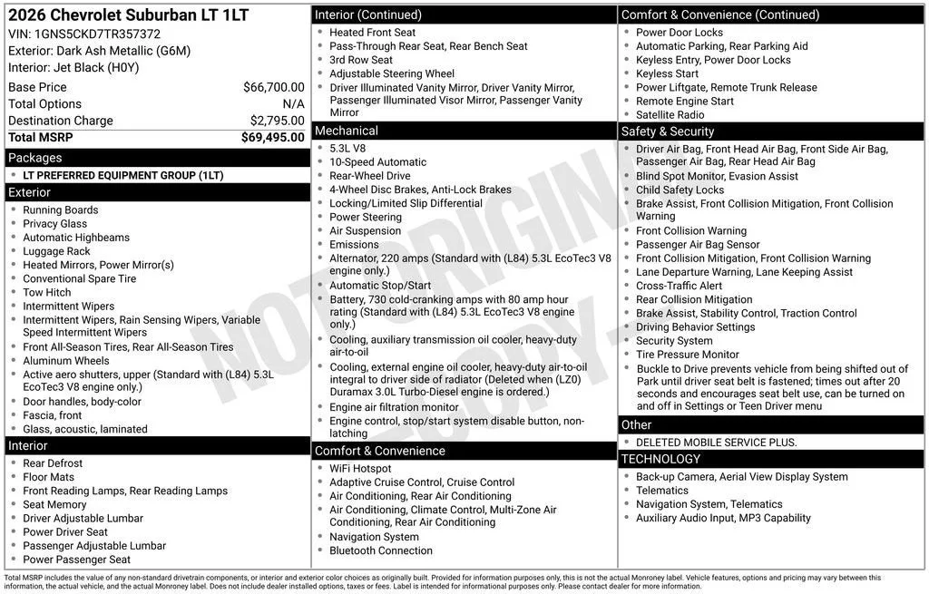 2026 Chevrolet Suburban LT photo 6