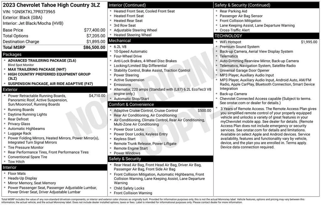 2023 Chevrolet Tahoe High Country photo 6