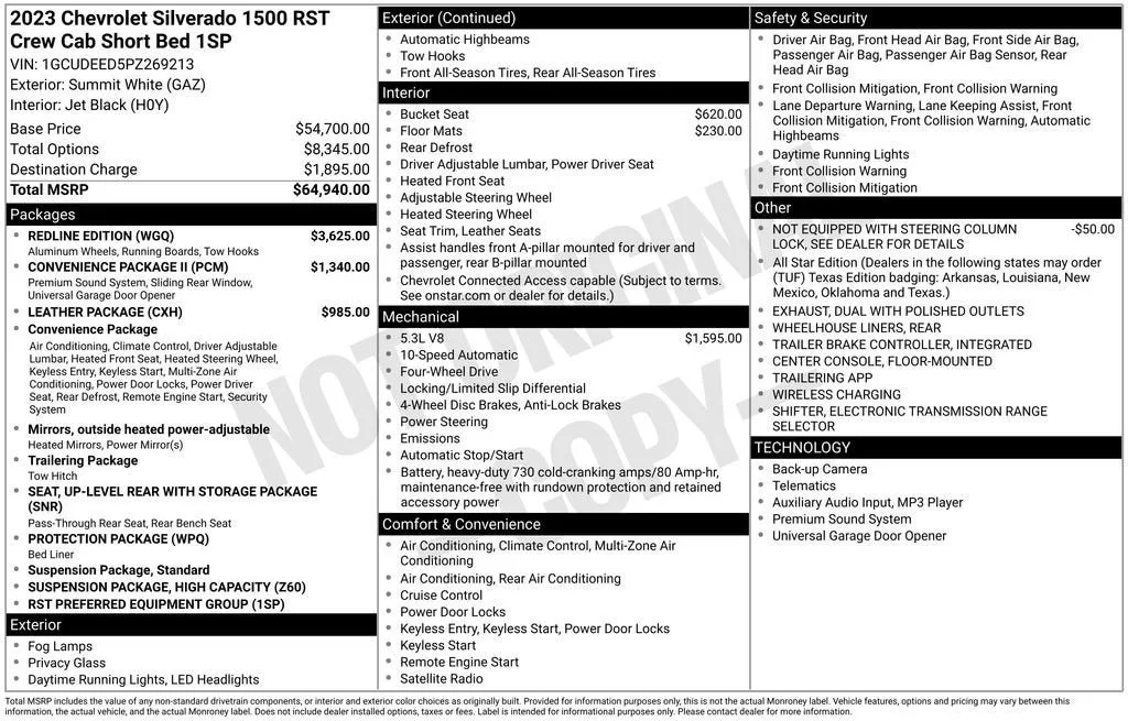 2023 Chevrolet Silverado 1500 RST photo 6