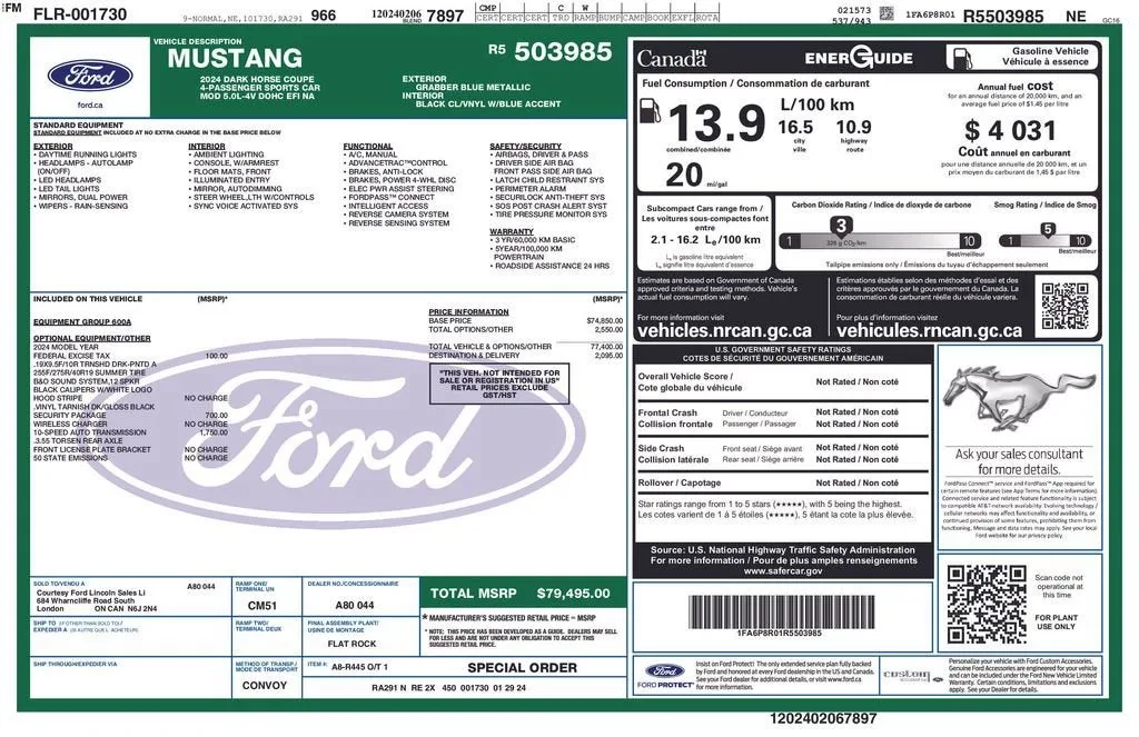 2024 Ford Mustang Dark Horse photo 6