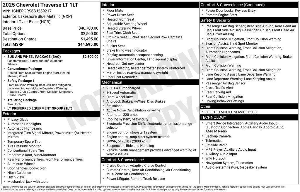 2025 Chevrolet Traverse LT photo 6