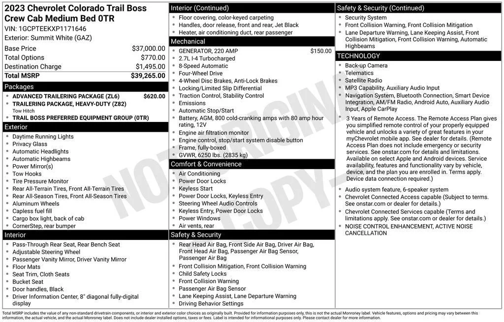 2023 Chevrolet Colorado Trail Boss photo 6