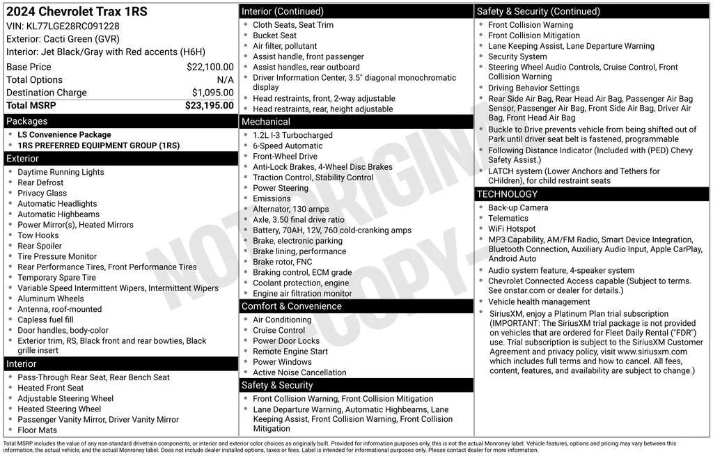 2024 Chevrolet Trax 1RS photo 6