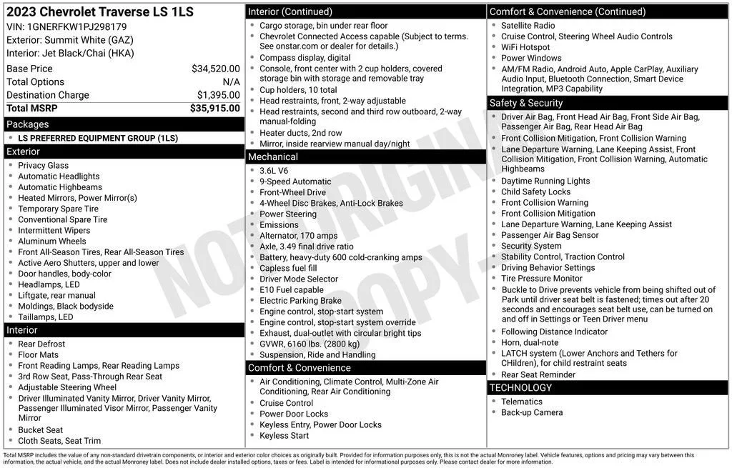 2023 Chevrolet Traverse LS photo 6