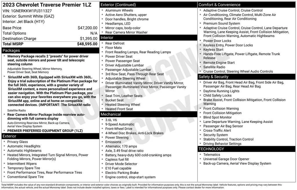 2023 Chevrolet Traverse Premier photo 6