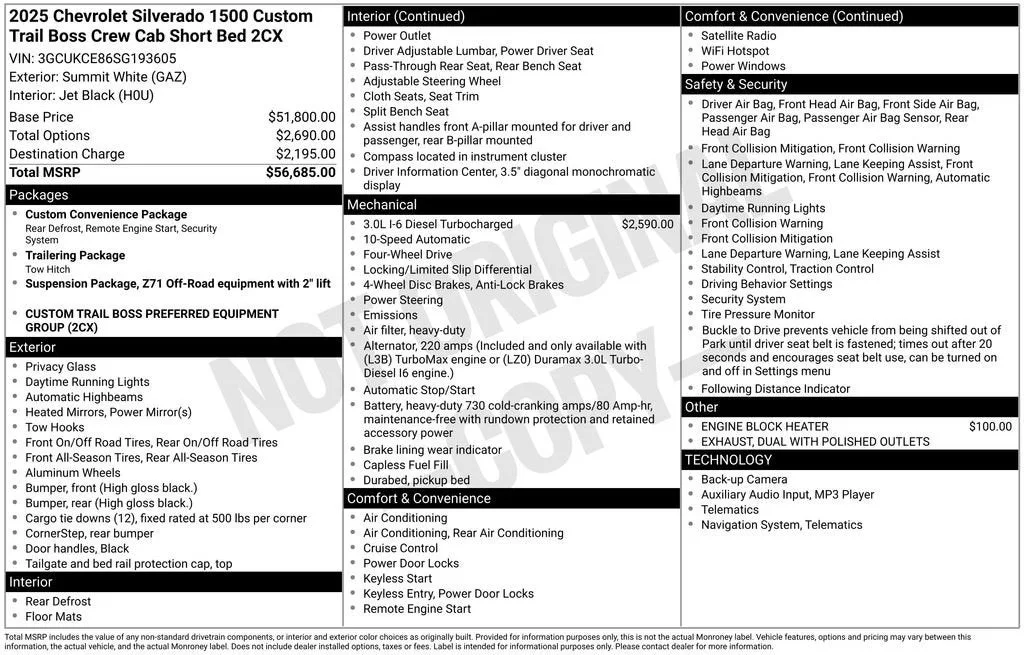 2025 Chevrolet Silverado 1500 Custom Trail Boss photo 6