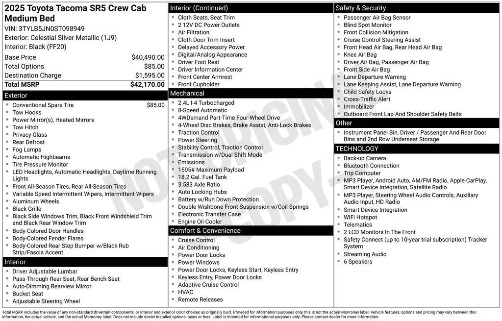 2025 Toyota Tacoma SR5 photo 6