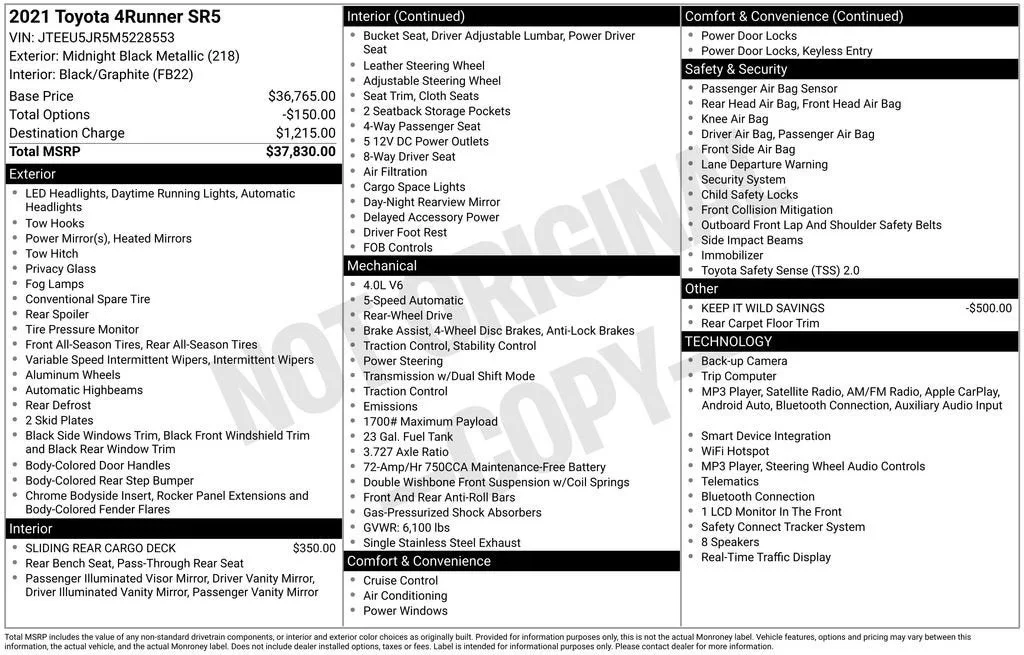 2021 Toyota 4Runner SR5 photo 6