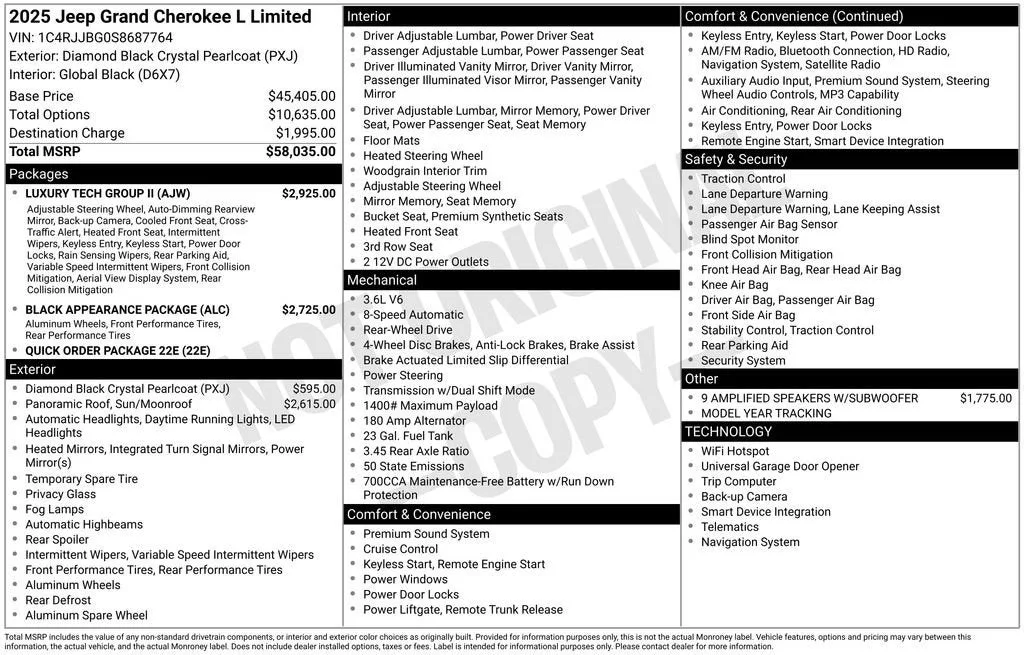 2025 Jeep Grand Cherokee L Limited 4x2 photo 6