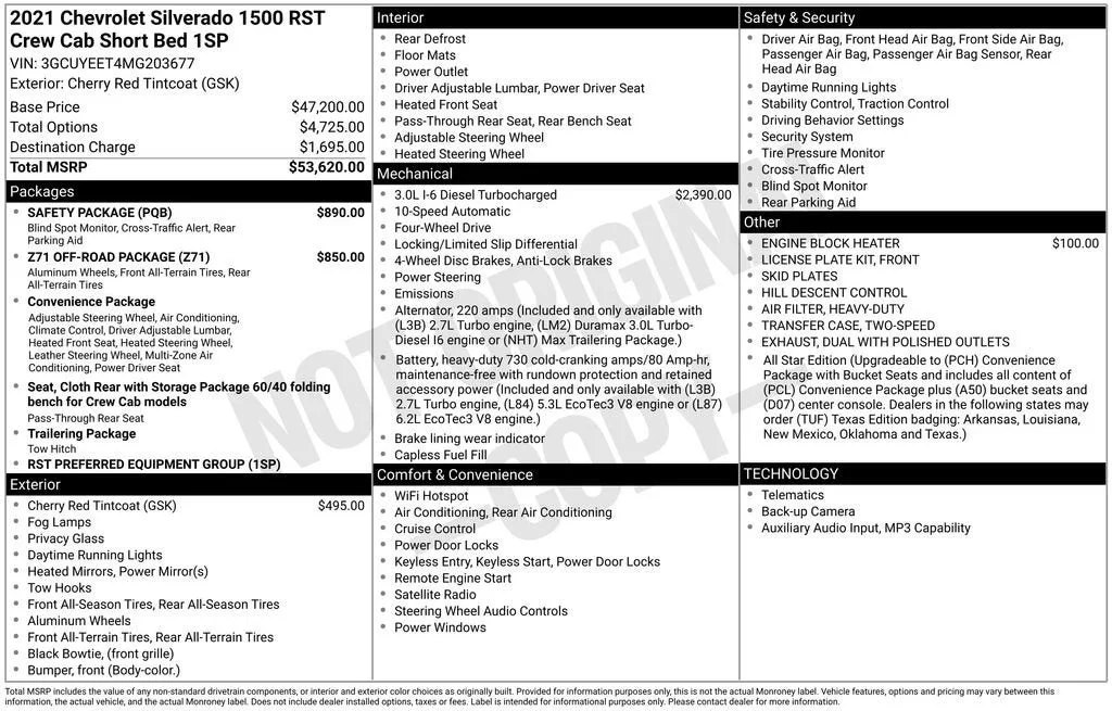 2021 Chevrolet Silverado 1500 RST photo 6