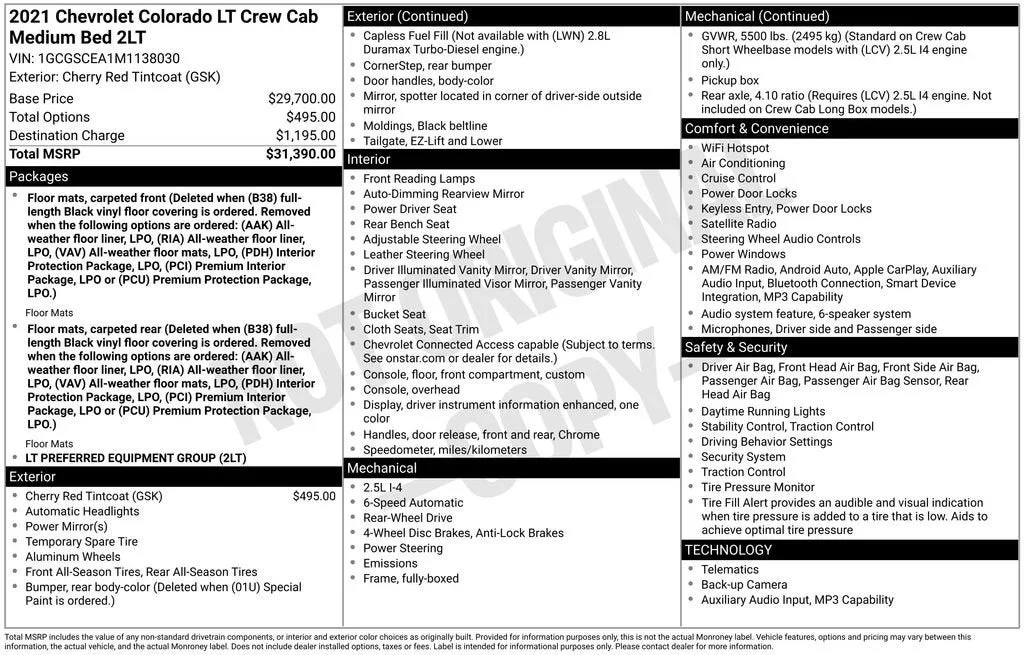 2021 Chevrolet Colorado 2WD LT photo 6