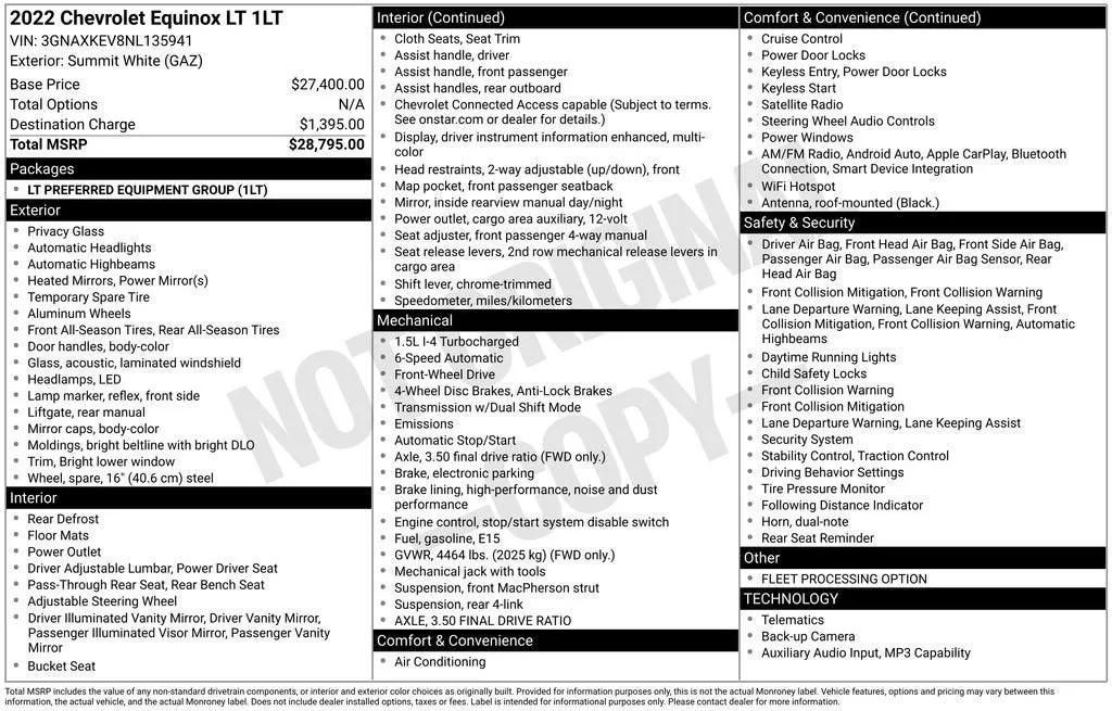 2022 Chevrolet Equinox LT photo 6