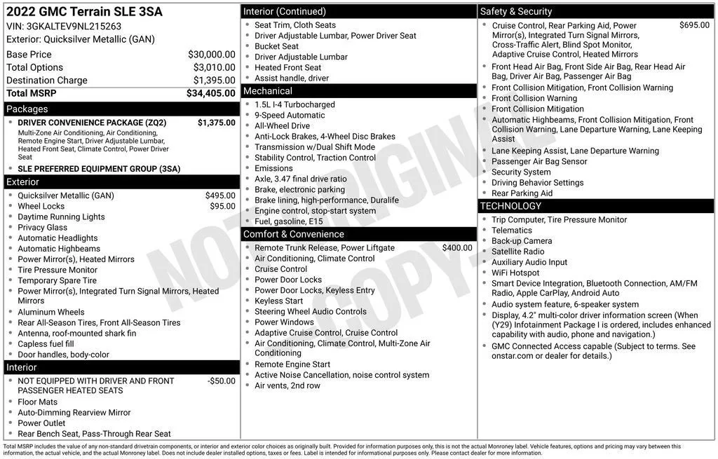 2022 GMC Terrain SLE photo 6