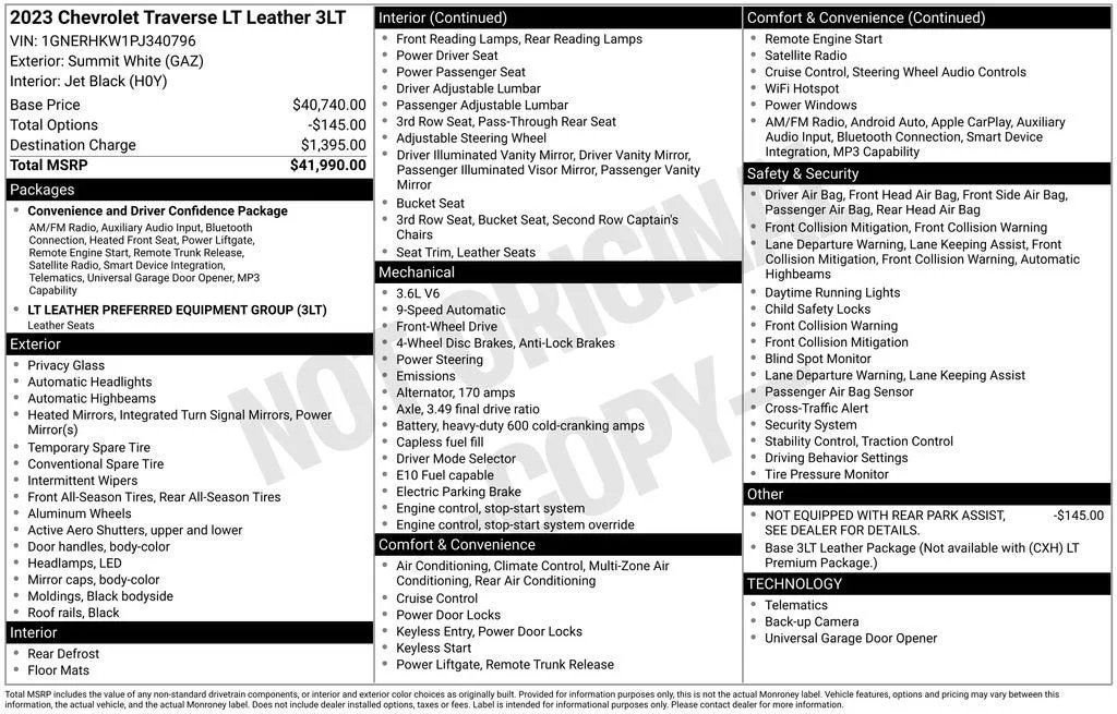 2023 Chevrolet Traverse LT Leather photo 6