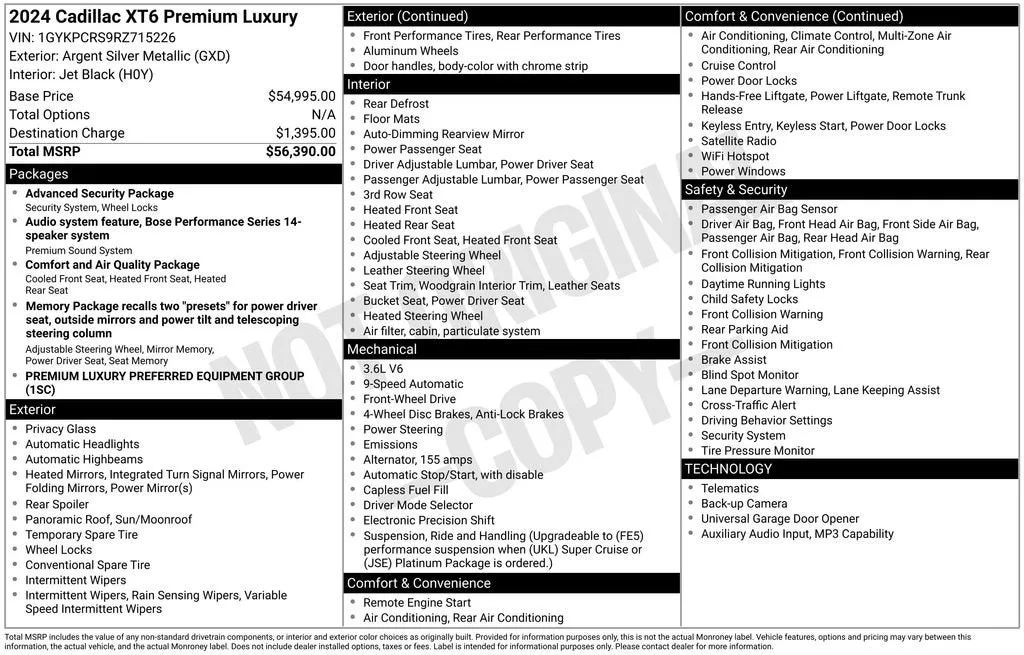 2024 Cadillac XT6 Premium Luxury photo 6