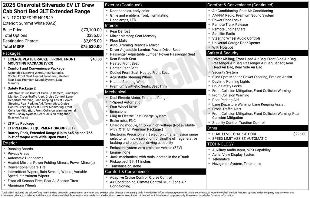 2025 Chevrolet Silverado EV LT - Extended Range photo 6