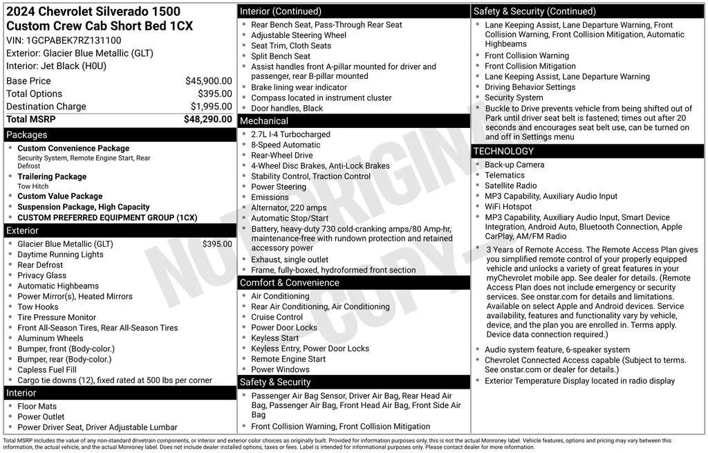 2024 Chevrolet Silverado 1500 Custom photo 6